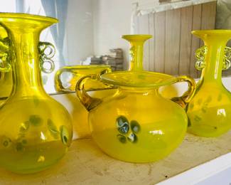Hand blown Art Glass Vases