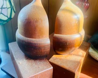 Vintage Acorn Bookends
