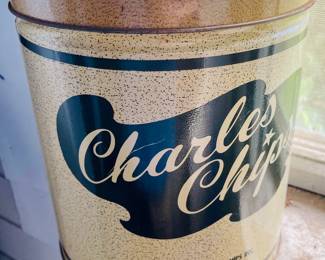 Vintage Charles Chips Container