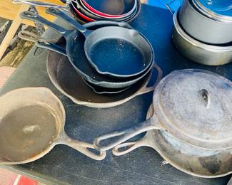Cast iron cookware. 