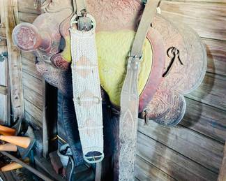 Antique Leather Saddle