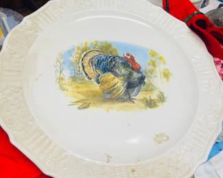 Vintage Round Turkey Platter