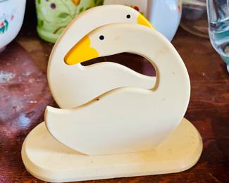 Vintage geese napkin holder