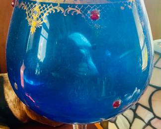 Blue vintage Brandy snuffer 