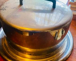 Vintage Chrome Cake Carrier