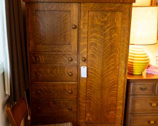 Tiger Oak Chifferobe