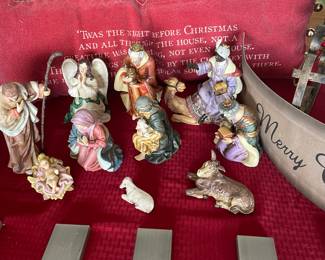 ceramic nativity scene $100