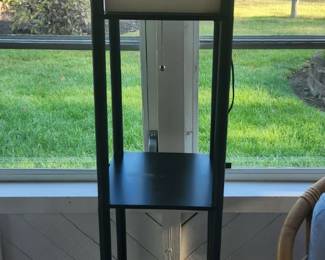 Floor lamp with shelves