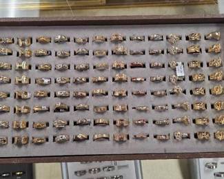 Jewelry Store Ring Sample Tray - Many with Stones