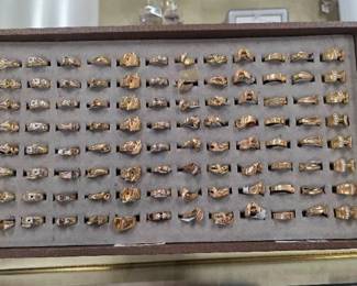 Jewelry Store Ring Sample Tray - Many with Stones