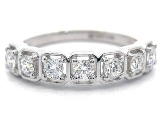 0.75 Carat Diamond Multi-Stone Floating Halo Ring