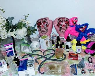 TUr tbl of pink boxing gloves essential oils