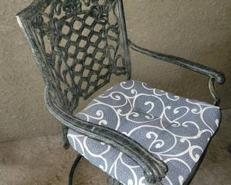 Set of 4 wr iron chairs