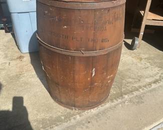 Large Wooden Barrel