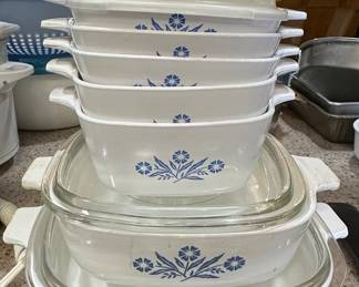 Corning Ware Cornflower Blue Casserole Dishes