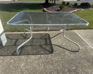 Glass Top Patio Table