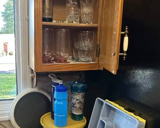 Glasses; Kitchen Organizers