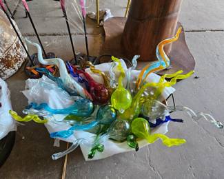 Hand blown glass decorative globes