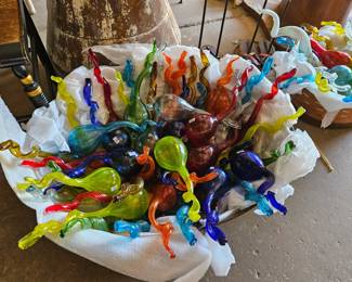 Hand blown glass decorative globes