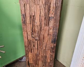 Wood pedestal