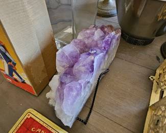 amethyst geode or crystal cluster