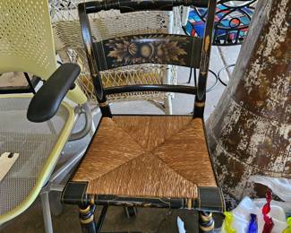 Antique wood side chair