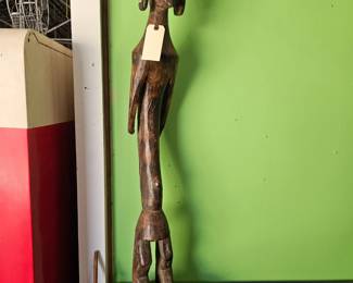 Wood carved african statue