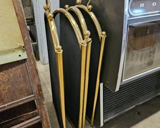 Brass fire screen