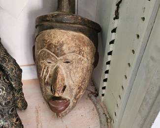 African wood mask