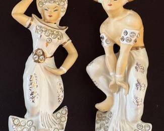 Vintage Lefton Rhinestone figurines