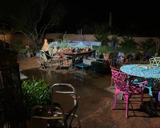 Patio furniture, plants, metal art, and more!