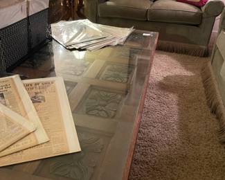 An amazing coffee table made from a Mexican carved Door