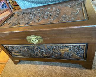 Carved trunk from Hong Kong, George Zee