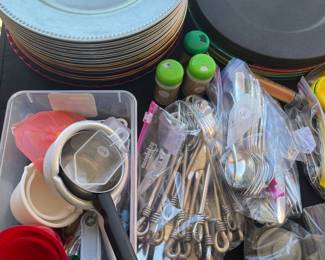 Kitchen tools, utensils, chargers