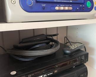 Vintage VHS players, DVD players and Audio Equipment