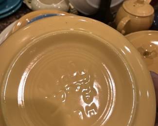 Fiesta Ware Yellow Bowl – Marked “Fiesta Made in USA,” classic collectible ceramic dish.