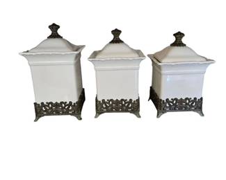 Chris Madden Foret Set of 3 Canisters