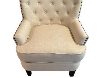 Very Nice Tufted Chair with Nailhead Trim