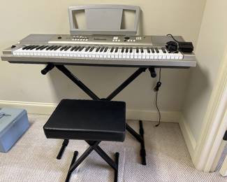 Yamaha 76 Key Portable Piano with Stand and Portable Bench