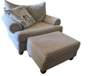 Lovely Oversized Craftmaster Chair and Ottoman