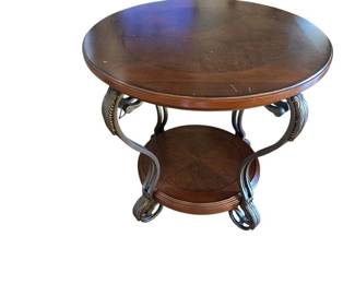 2 Tier Round Accent Table