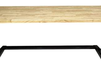 Husky Adjustable Height Workbench with Solid Wood Top