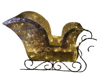 Lighted 54in Outdoor Sleigh Lawn Decor