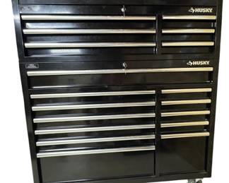 Large Husky Locking Tool Storage Cabinet Black