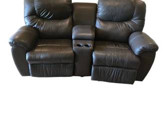 Regent Casual Upholstered Power Reclining Loveseat with Center Console