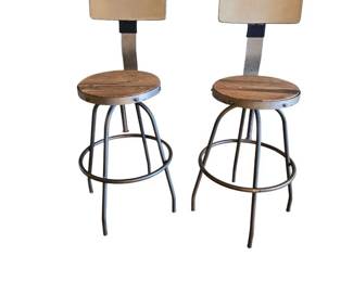 2 Industrial Style Barstools