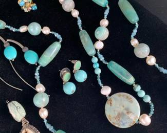 TH174Aqua Colored Costume Jewelry