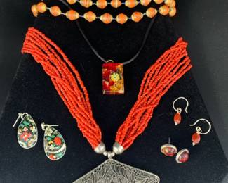 TH158Rust Colored Costume Jewelry