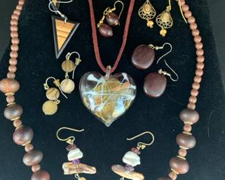 TH194Brown Tones Costume Jewelry
