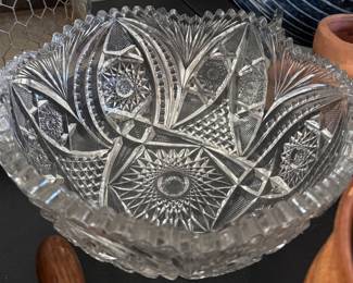 Large Cut Glass Bowl